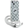 Karl Lagerfeld KLHMP15SHCKCKLCT iPhone15 / 14 / 13 6.1" transparent hardcase IML Crossbody Monogram Karl & Choupette Head MagSafe na NearMe.pl