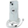 Karl Lagerfeld KLHMP15SHCKHNT iPhone 15 / 14 / 13 6.1" hardcase transparent Crossbody IML Karl Head Magsafe na NearMe.pl