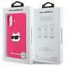 Karl Lagerfeld KLHMP16SSCHPPLF iPhone 16 6.1" fuksja/fuschia hardcase Silicone Choupette Head Print MagSafe na NearMe.pl