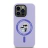 Karl Lagerfeld KLHMP14XSCMKCRHU iPhone14 Pro Max 6.7" purpurowy/purple hardcase Silicone Karl&Choupette Heads Ring MagSafe na NearMe.pl