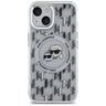 Karl Lagerfeld KLHMP15SHMCKMHT iPhone 15 6.1" przezroczysty/transparent IML Monogram Karl&Choupette Head MagSafe na NearMe.pl