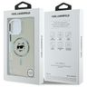 Karl Lagerfeld KLHMP16LHLSCHH iPhone Pro 6.3" biały/white hardcase IML Metal Choupette Head MagSafe na NearMe.pl