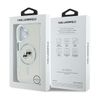 Karl Lagerfeld KLHMP16MHLSKCH iPhone Plus 6.7" biały/white hardcase IML Metal Karl&Choupette Head MagSafe na NearMe.pl