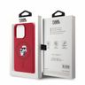 Karl Lagerfeld KLHMP15LSCMKCRHR iPhone 15 Pro 6.1" czerwony/red hardcase Silicone Karl&Choupette Heads Ring MagSafe na NearMe.pl