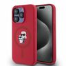 Karl Lagerfeld KLHMP15LSCMKCRHR iPhone 15 Pro 6.1" czerwony/red hardcase Silicone Karl&Choupette Heads Ring MagSafe na NearMe.pl