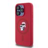 Karl Lagerfeld KLHMP15LSCMKCRHR iPhone 15 Pro 6.1" czerwony/red hardcase Silicone Karl&Choupette Heads Ring MagSafe na NearMe.pl