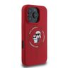 Karl Lagerfeld KLHMP16XSCMKCRHR iPhone 16 Pro Max 6.9" czerwony/red hardcase Silicone Karl&Choupette Ring MagSafe na NearMe.pl