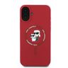 Karl Lagerfeld KLHMP16SSCMKCRHR iPhone 16 6.1" czerwony/red hardcase Silicone Karl&Choupette Ring MagSafe na NearMe.pl