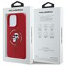 Karl Lagerfeld KLHMP16LSCMKCRHR iPhone 16 Pro 6.3" czerwony/red hardcase Silicone Karl&Choupette Ring MagSafe na NearMe.pl