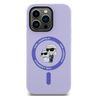 Karl Lagerfeld KLHMP14LSCMKCRHU iPhone 14 Pro 6.1" fioletowy/purple hardcase Silicone Karl&Choupette Heads Ring MagSafe na NearMe.pl