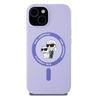 Karl Lagerfeld KLHMP15SSCMKCRHU iPhone 15 6.1" fioletowy/purple hardcase Silicone Karl&Choupette Heads Ring MagSafe na NearMe.pl