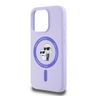 Karl Lagerfeld KLHMP15LSCMKCRHU iPhone 15 Pro 6.1" fioletowy/purple hardcase Silicone Karl&Choupette Heads Ring MagSafe na NearMe.pl