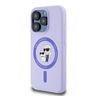 Karl Lagerfeld KLHMP15LSCMKCRHU iPhone 15 Pro 6.1" fioletowy/purple hardcase Silicone Karl&Choupette Heads Ring MagSafe na NearMe.pl
