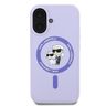 Karl Lagerfeld KLHMP16MSCMKCRHU iPhone 16 Plus 6.7" fioletowy/purple hardcase Silicone Karl&Choupette Ring MagSafe na NearMe.pl