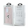 Karl Lagerfeld KLHMP16LSCMKCRHP iPhone 16 Pro 6.3" różowy/pink hardcase Silicone Karl&Choupette Ring MagSafe na NearMe.pl