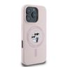 Karl Lagerfeld KLHMP16LSCMKCRHP iPhone 16 Pro 6.3" różowy/pink hardcase Silicone Karl&Choupette Ring MagSafe na NearMe.pl