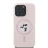 Karl Lagerfeld KLHMP16LSCMKCRHP iPhone 16 Pro 6.3" różowy/pink hardcase Silicone Karl&Choupette Ring MagSafe na NearMe.pl