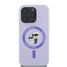 Karl Lagerfeld KLHMP16XSCMKCRHU iPhone 16 Pro Max 6.9" fioletowy/purple hardcase Silicone Karl&Choupette Ring MagSafe na NearMe.pl