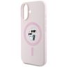 Karl Lagerfeld KLHMP16MSCMKCRHP iPhone 16 Plus 6.7" różowy/pink hardcase Silicone Karl&Choupette Ring MagSafe na NearMe.pl
