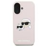 Karl Lagerfeld KLHMP16MSKCHPPLP iPhone 16 Plus 6.7" różowy/pink hardcase Silicone Double Heads Print MagSafe na NearMe.pl