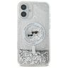 Karl Lagerfeld KLHMP16SLGKCSGH iPhone 16 6.1" hardcase transparent Liquid Glitter Karl&Choupette Head Magsafe na NearMe.pl