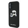 Karl Lagerfeld KLHMP16SSKCHPPLK iPhone 16 6.1" czarny/black hardcase Silicone Double Heads Print MagSafe na NearMe.pl