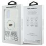 Karl Lagerfeld KLHMP16SLGKISGH iPhone 16 6.1" hardcase transparent Liquid Glitter Karl Head Magsafe na NearMe.pl