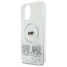 Karl Lagerfeld KLHMP16SLGKISGH iPhone 16 6.1" hardcase transparent Liquid Glitter Karl Head Magsafe na NearMe.pl