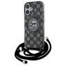 Karl Lagerfeld KLHMP16SHCKCKLCK iPhone   16 6.1" czarny/black hardcase IML Crossbody Monogram Karl & Choupette Head MagSafe na NearMe.pl