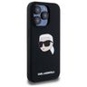 Karl Lagerfeld KLHMP15LSKHPPLK iPhone 15 Pro 6.1" czarny/black hardcase Silicone Karl Head Print MagSafe na NearMe.pl