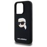 Karl Lagerfeld KLHMP15LSKHPPLK iPhone 15 Pro 6.1" czarny/black hardcase Silicone Karl Head Print MagSafe na NearMe.pl