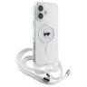 Karl Lagerfeld KLHMP16SHCKHNT iPhone 16  6.1" hardcase transparent Crossbody IML Karl Head Magsafe na NearMe.pl