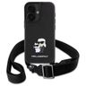 Karl Lagerfeld KLHCP16SSAKCPBK iPhone 16 6.1" czarny/black hardcase Saffiano Karl&Choupette Metal Pin CBDY Strap na NearMe.pl
