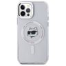 Karl Lagerfeld KLHMP12MHLSCHH iPhone 12  / 12 Pro 6.1" biały/white hardcase IML Metal Choupette Head MagSafe na NearMe.pl