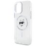Karl Lagerfeld KLHMP12MHLSCHH iPhone 12  / 12 Pro 6.1" biały/white hardcase IML Metal Choupette Head MagSafe na NearMe.pl