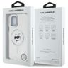 Karl Lagerfeld KLHMP12MHLSCHH iPhone 12  / 12 Pro 6.1" biały/white hardcase IML Metal Choupette Head MagSafe na NearMe.pl