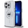Karl Lagerfeld KLHMP13LHLSCHH iPhone 13  Pro 6.1" biały/white hardcase IML Metal Choupette Head MagSafe na NearMe.pl