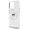 Karl Lagerfeld KLHMP13LHLSCHH iPhone 13  Pro 6.1" biały/white hardcase IML Metal Choupette Head MagSafe na NearMe.pl