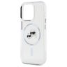 Karl Lagerfeld KLHMP15LHLSKCH iPhone 15  Pro 6.1" biały/white hardcase IML Metal Karl&Choupette Head MagSafe na NearMe.pl