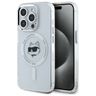 Karl Lagerfeld KLHMP15LHLSCHH iPhone 15  Pro 6.1" biały/white hardcase IML Metal Choupette Head MagSafe na NearMe.pl