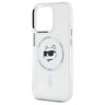 Karl Lagerfeld KLHMP15LHLSCHH iPhone 15  Pro 6.1" biały/white hardcase IML Metal Choupette Head MagSafe na NearMe.pl