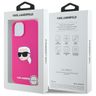 Karl Lagerfeld KLHMP15SSKHPPLF iPhone 15 6.1" fuksja/fuschia hardcase Silicone Karl Head Print MagSafe na NearMe.pl
