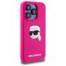 Karl Lagerfeld KLHMP15LSKHPPLF iPhone 15 Pro 6.1" fuksja/fuschia hardcase Silicone Karl Head Print MagSafe na NearMe.pl