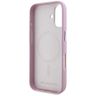 Etui Karl Lagerfeld Saffiano Full Wrapped Elongated Metal Logo MagSafe do iPhone 16 różowy na NearMe.pl
