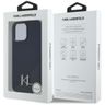 Etui Karl Lagerfeld Silicone Shadow Metal Initial MagSafe do iPhone 15 Pro czarny na NearMe.pl