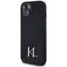 Etui Karl Lagerfeld Silicone Shadow Metal Initial MagSafe do iPhone 15 czarny na NearMe.pl
