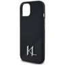 Etui Karl Lagerfeld Silicone Shadow Metal Initial MagSafe do iPhone 15 czarny na NearMe.pl