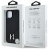 Etui Karl Lagerfeld Silicone Shadow Metal Initial MagSafe do iPhone 15 czarny na NearMe.pl
