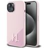 Etui Karl Lagerfeld Silicone Shadow      Metal Initial MagSafe do iPhone 15 różowy na NearMe.pl