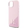 Etui Karl Lagerfeld Silicone Shadow      Metal Initial MagSafe do iPhone 15 różowy na NearMe.pl